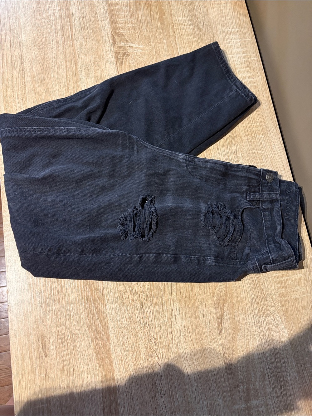 Women’s Black Distressed Jeans
